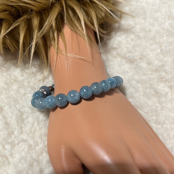Bracelet 8mm Aquamarine - Picture 2 of 8